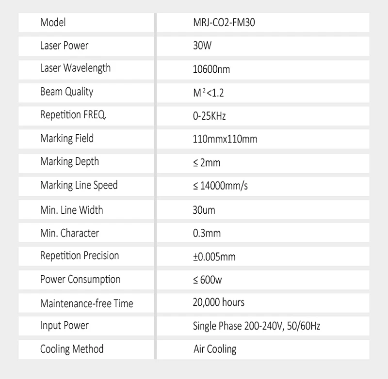 CO2 Laser Marking Machine CO2 Laser Marking Machine